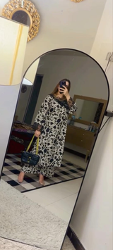 Monochrome Charm – 2PC Swiss Lawn Suit