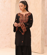 Elegant 2-Piece Embroidered Farshi Shalwar Set
