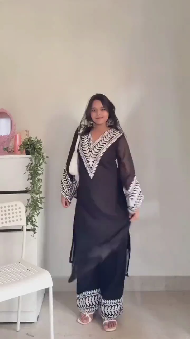 Elegant 2PC Organza Co Ord set