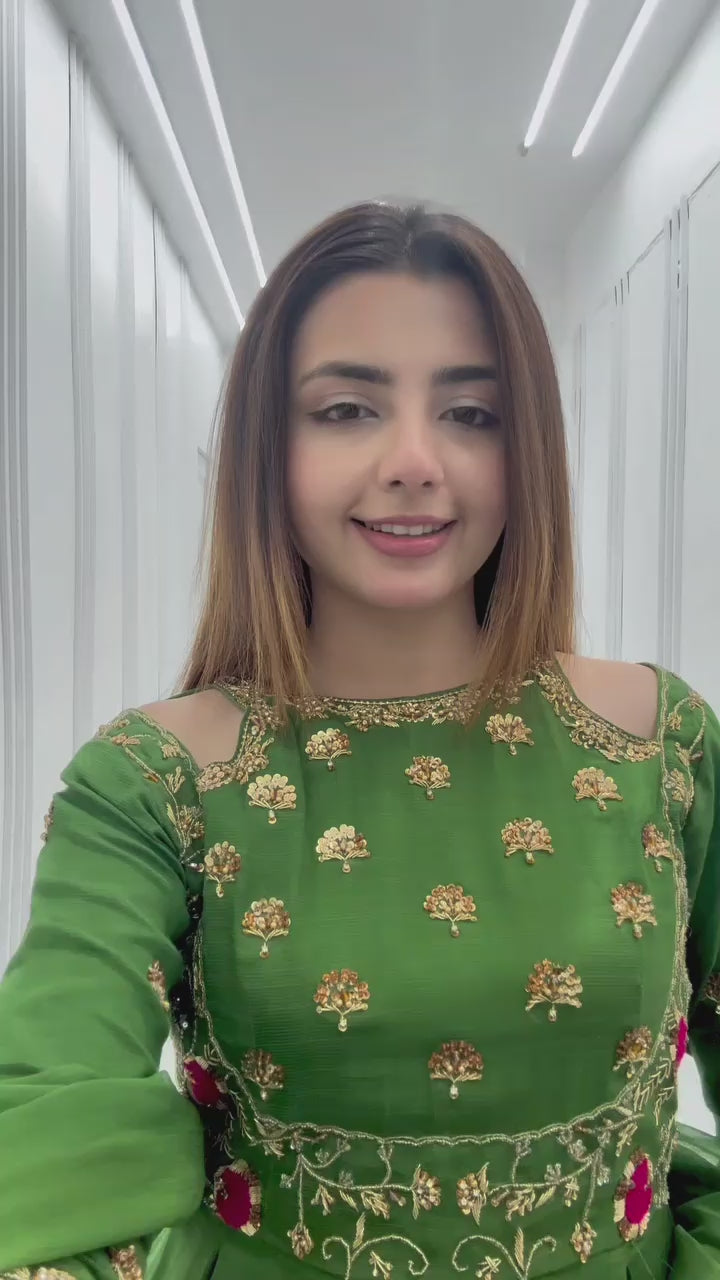 GULMEHER - 3PC CHIFFON EMBROIDERED AND HANDWORK MAXI SUIT