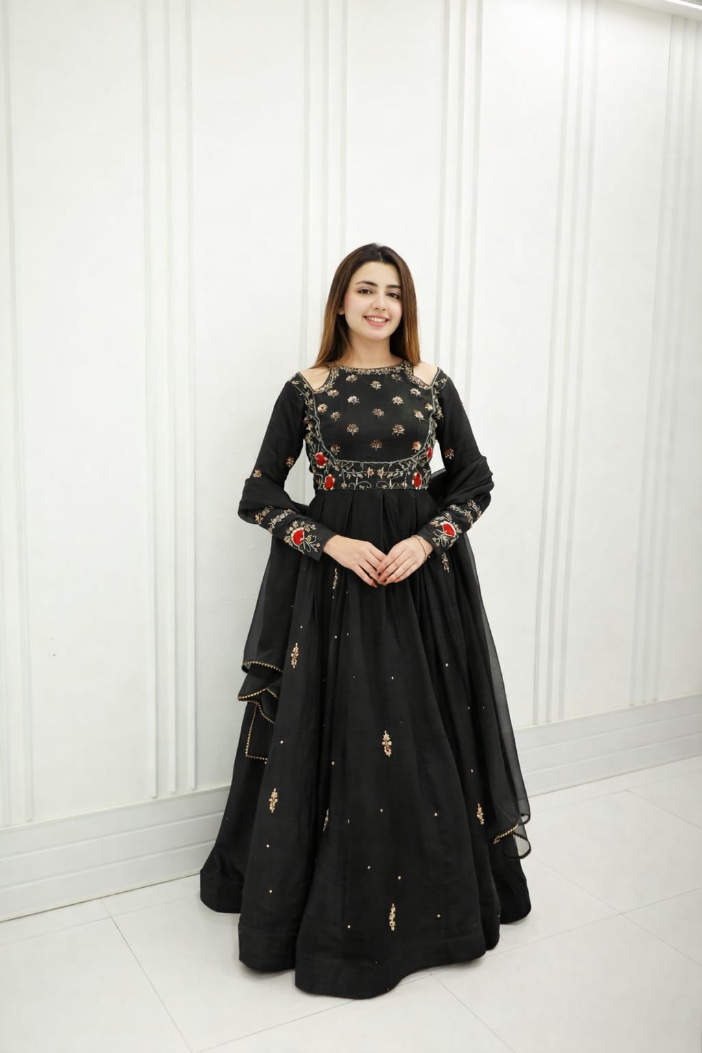 GULMEHER - 3PC CHIFFON EMBROIDERED AND HANDWORK MAXI SUIT