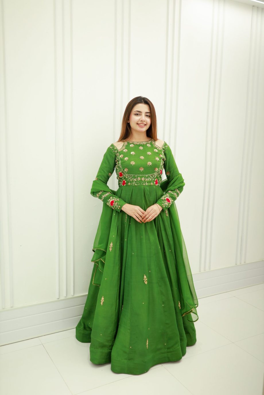 GULMEHER - 3PC CHIFFON EMBROIDERED AND HANDWORK MAXI SUIT