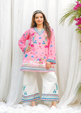 Bloomy Pink 2-Piece Lawn Co-Ord Set